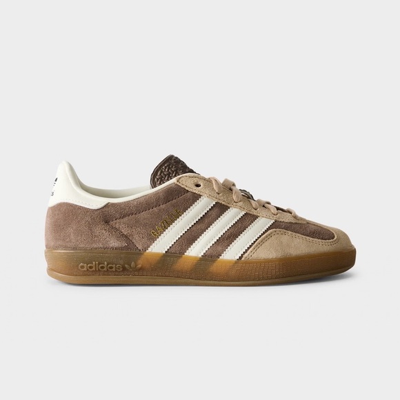 adidas Shoes - adidas Samba Brown Suede Sneakers with White Stripes